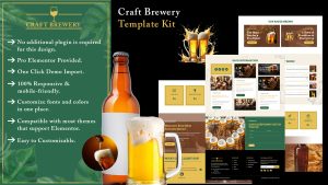 Craft Brewery - Beer & Brewery WordPress Elementor Template Kit