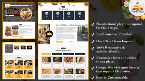 Food Truck WordPress Elementor Template Kit