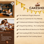 CakeCraft – Custom Cake Shop & Bakery Elementor Template Kit